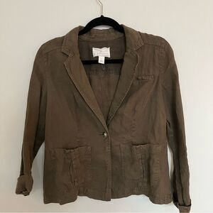 Caslon Nordstrom brown linen blazer jacket. Size S/P